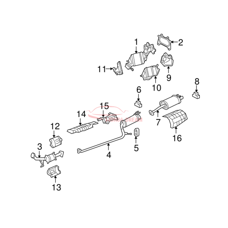 Підвіс глушника гумовий (18215-SNA-A01) - 3