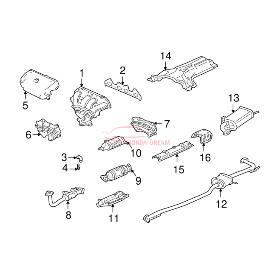 PIPE B EXHAUST (18220-S82-A01) - 2