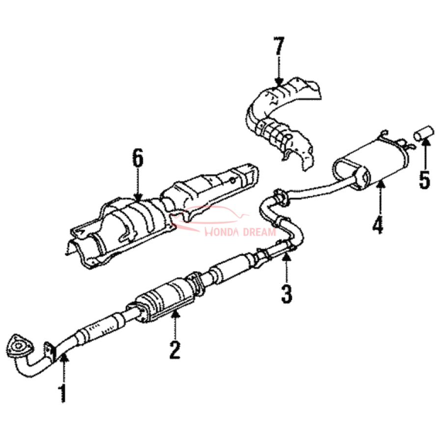 PIPE B,EXHAUST (18220-SE0-A26) - 1