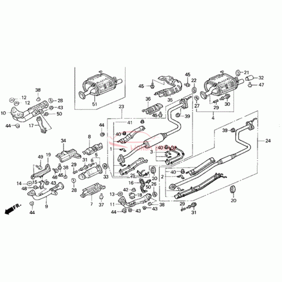 PIPE B EXHAUST (18220-SR0-319) - 1