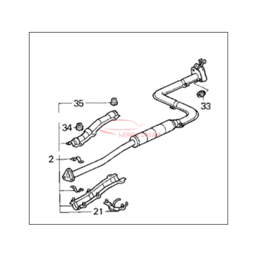 PIPE B,EXHAUST (18220-SR2-A72) - 2