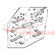 PIPE B,EX. (18220-SR4-A72) - 3