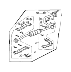 PIPE B,EX. (18220-SR4-A72)