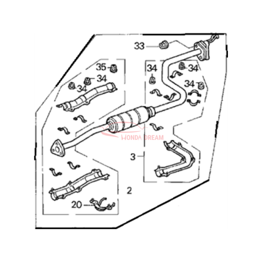 PIPE B,EX. (18220-SR4-A72) - 1