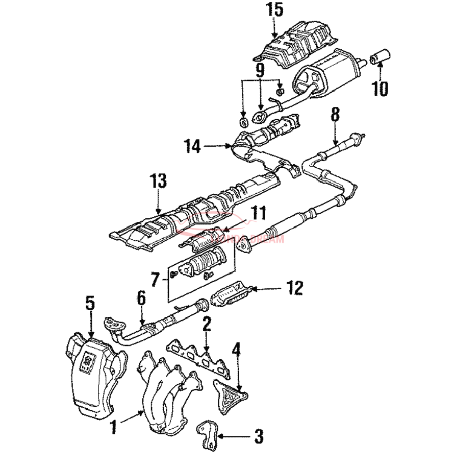 PIPE B,EXHAUST (18220-SS0-306) - 1