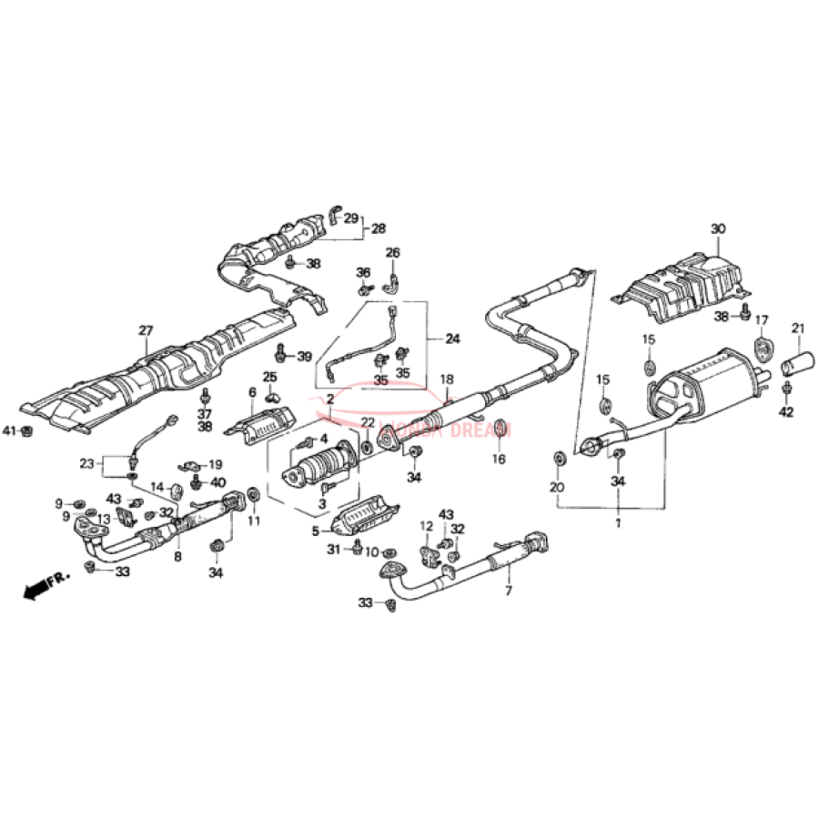 PIPE B,EXHAUST (18220-SS0-A30) - 1