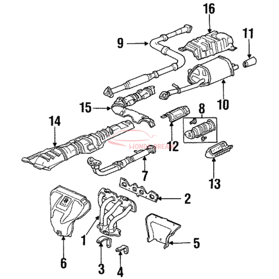 PIPE B,EXHAUST (18220-SS0-A31) - 1