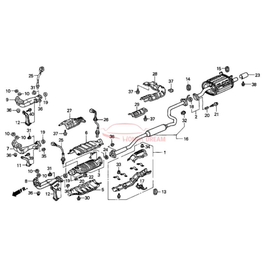 PIPE B,EXHAUST (18220-ST7-A43) - 2