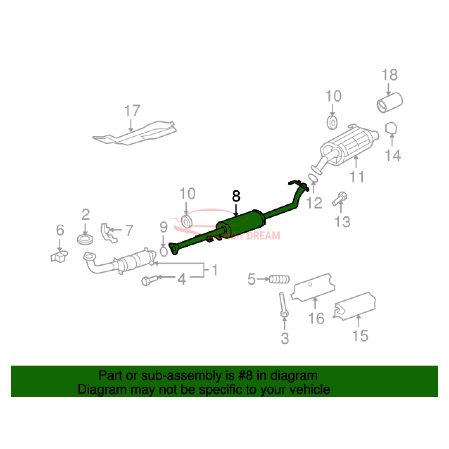 PIPE B,EXHAUST (18220-SXS-A01) - 2