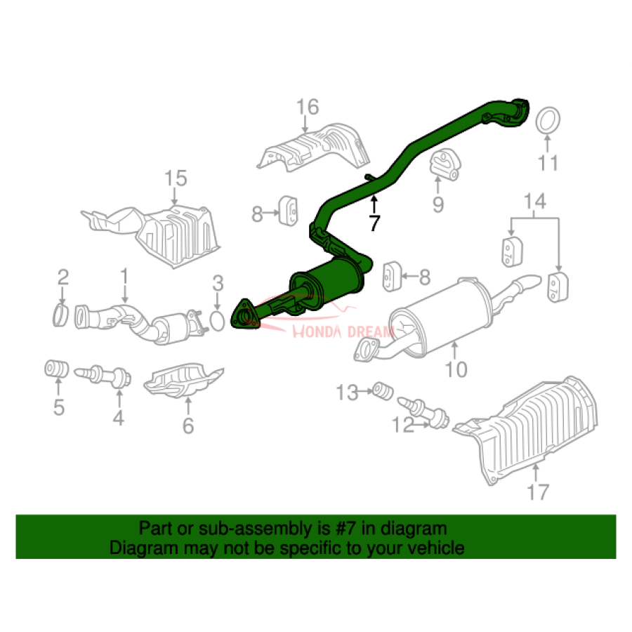 PIPE B,EXHAUST (18220-SZT-003) - 2