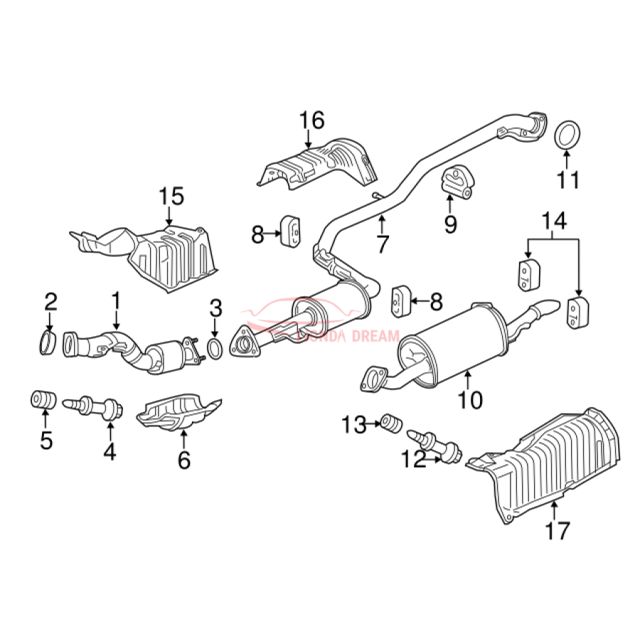 PIPE B,EXHAUST (18220-SZT-003) - 3