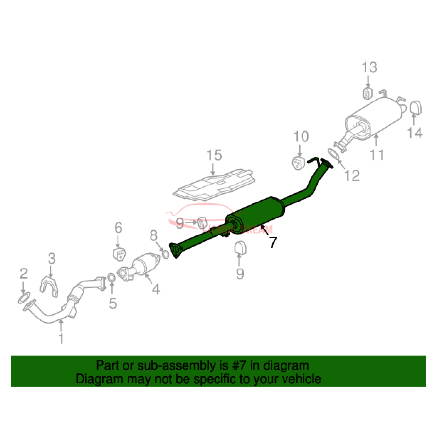 PIPE B,EXHAUST (18220-T1W-A02) - 2