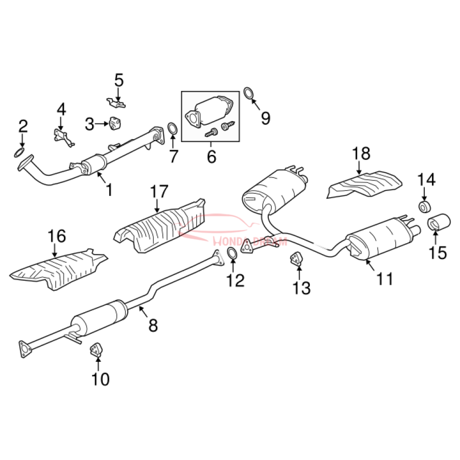 PIPE B,EXHAUST (18220-T2F-A11) - 3