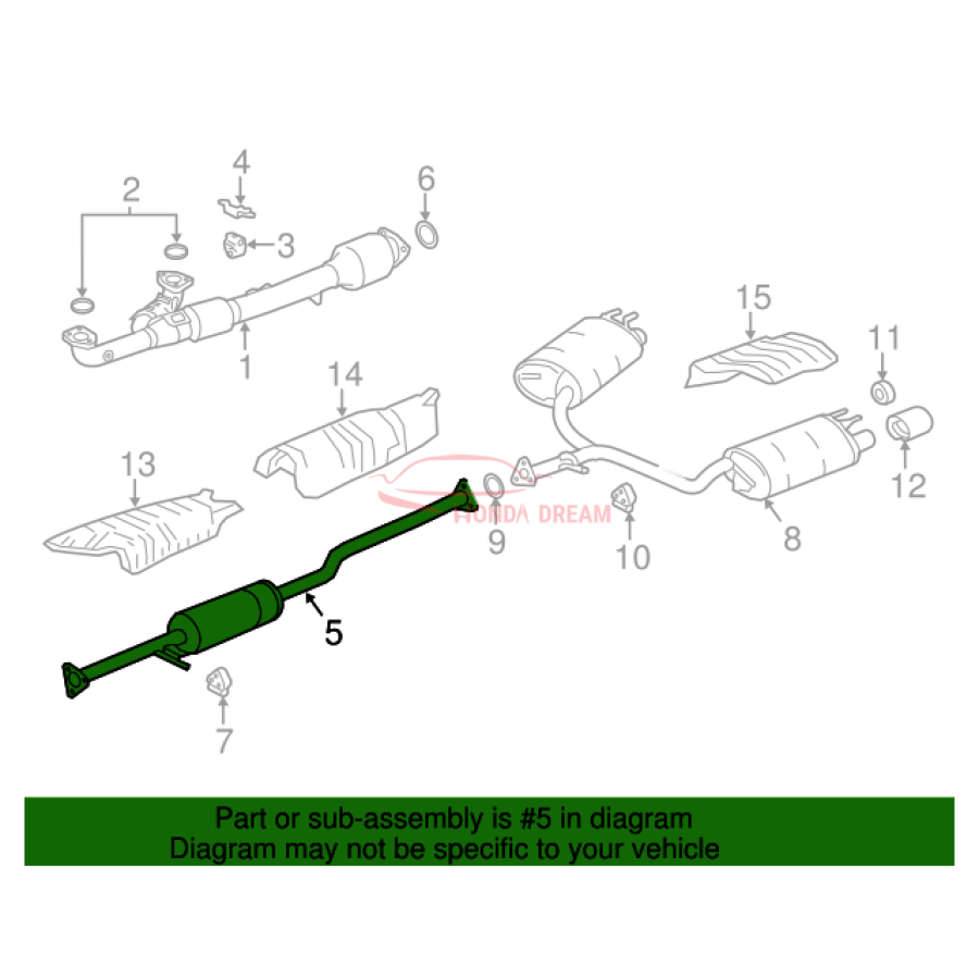 PIPE B,EXHAUST (18220-T2G-A01) - 2