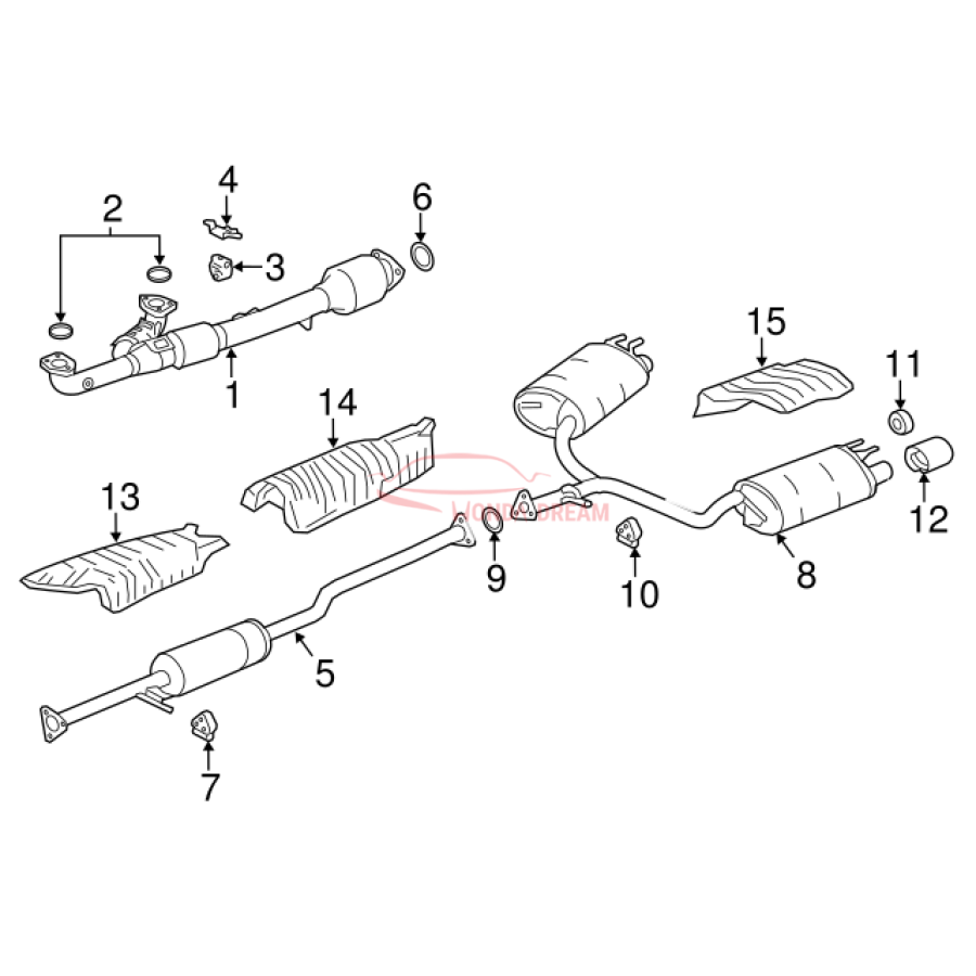 PIPE B,EXHAUST (18220-T2G-A01) - 3