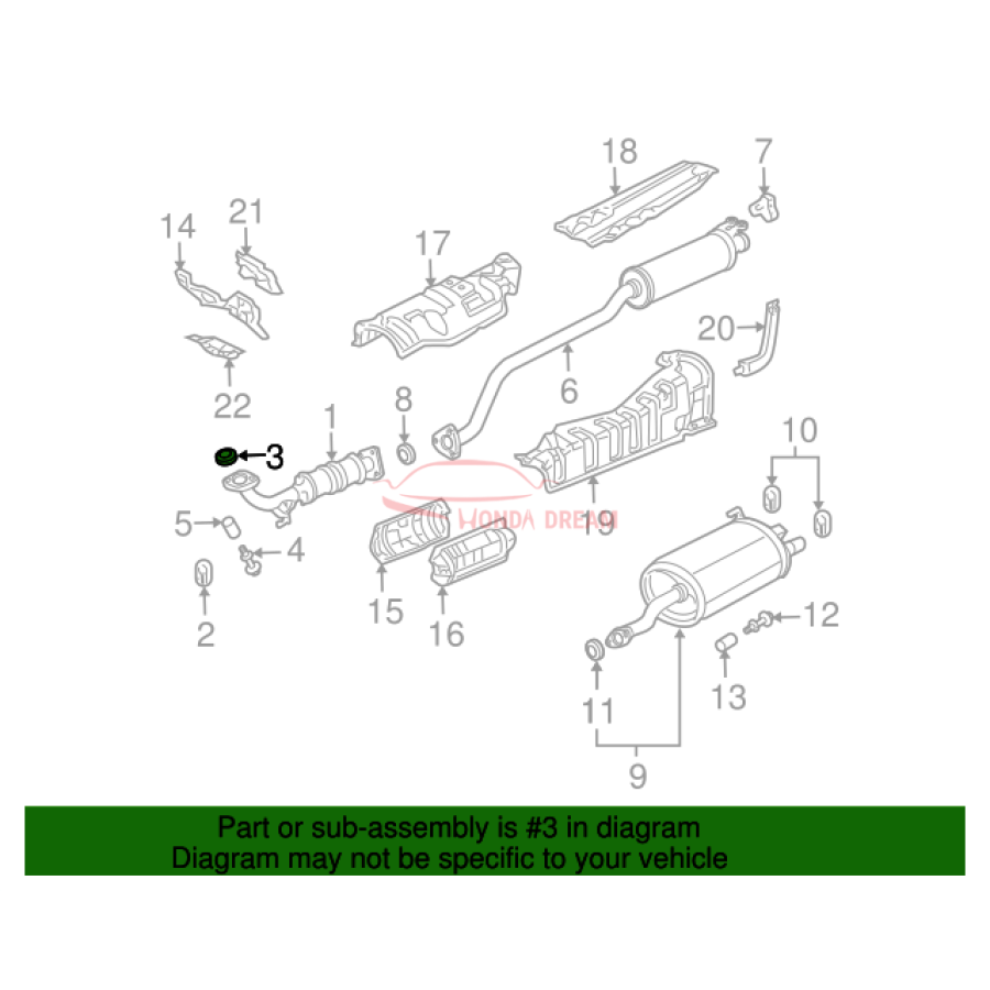 GASKET FLEX,EXH. (18229-S6D-T31) - 2