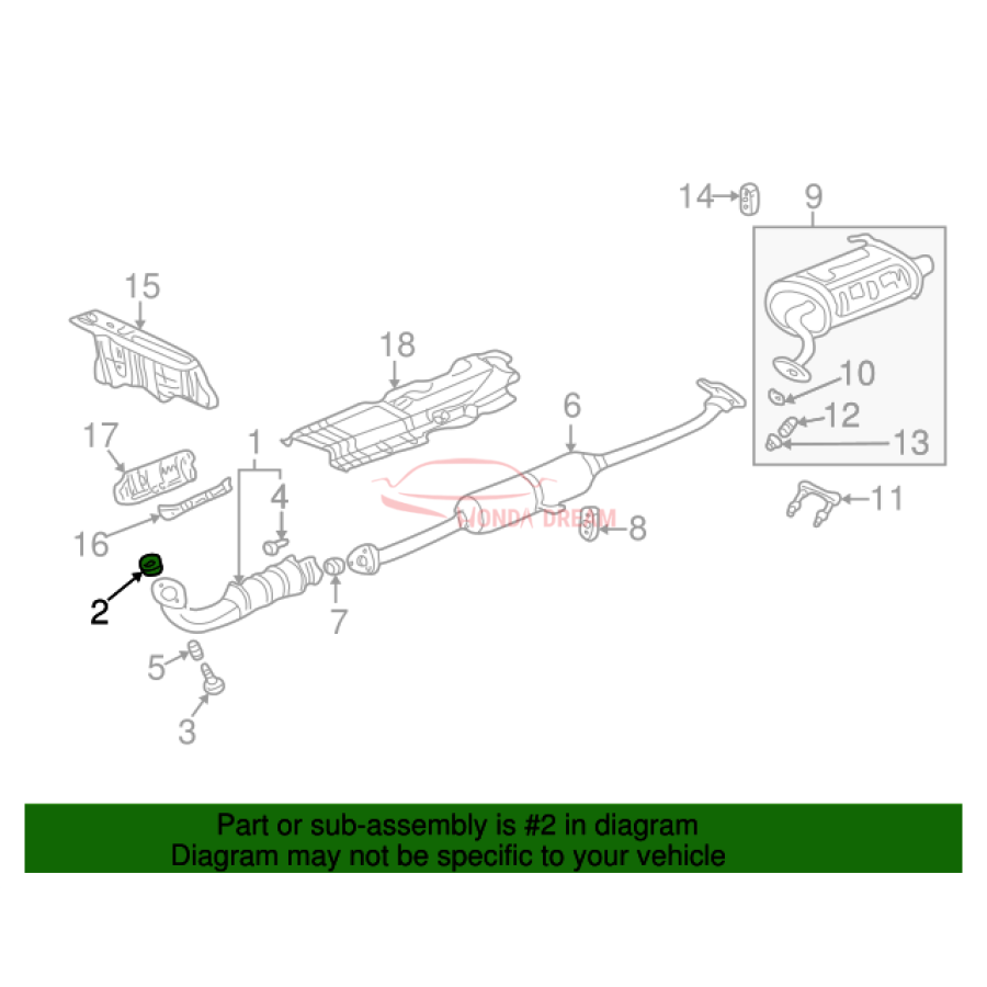 GASKET FLEX,EXH. (18229-SCA-T11) - 2