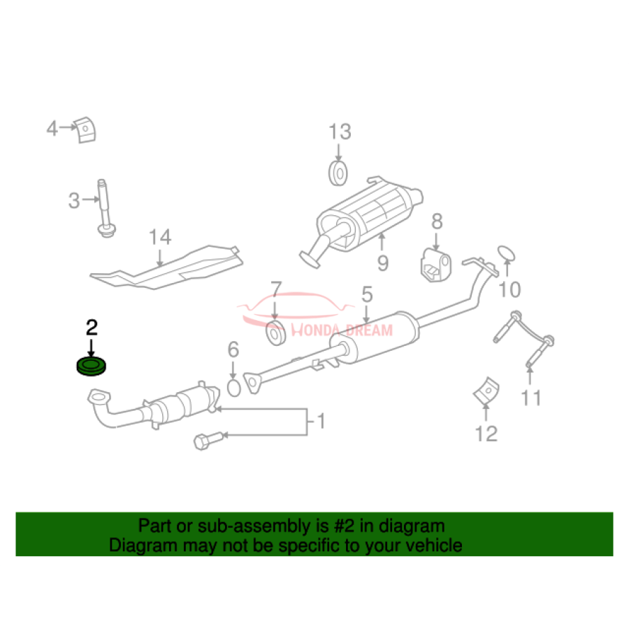 GASKET, EX. FLEXIBLE (18229-SLJ-033) - 2