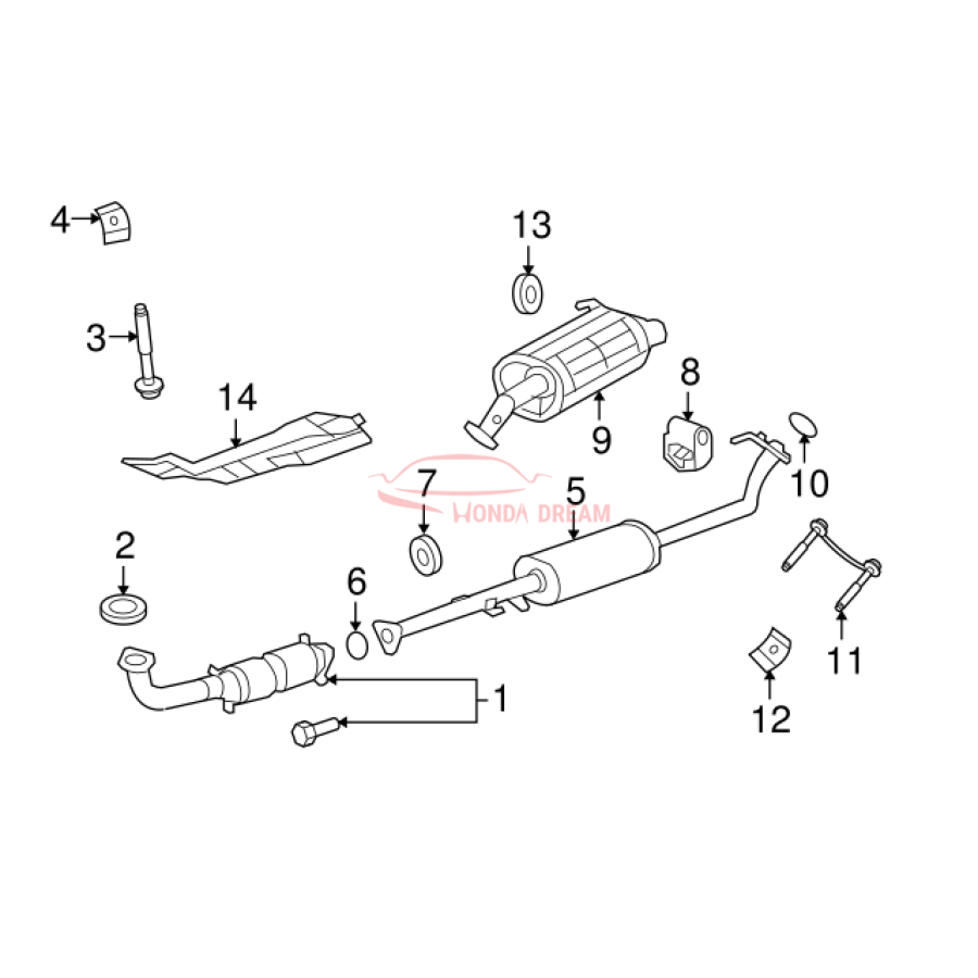 GASKET, EX. FLEXIBLE (18229-SLJ-033) - 3