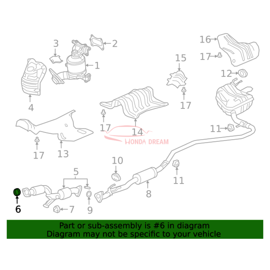 GASKET FLEX,EXH (18229-TDK-003) - 2