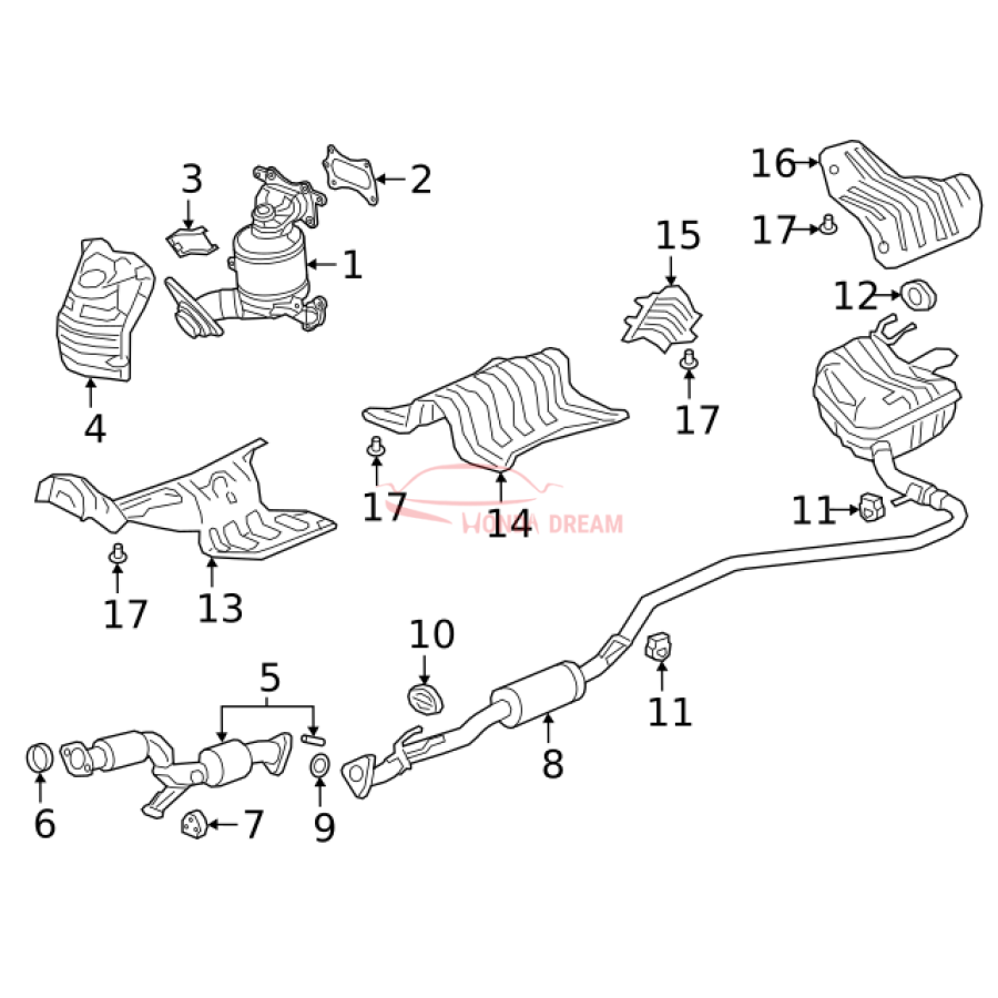 GASKET FLEX,EXH (18229-TDK-003) - 3