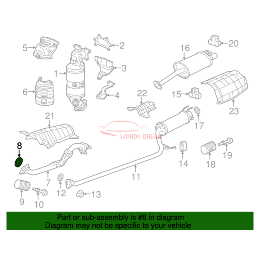 GASKET,FLEX,EXH. (18229-TR0-A01) - 2