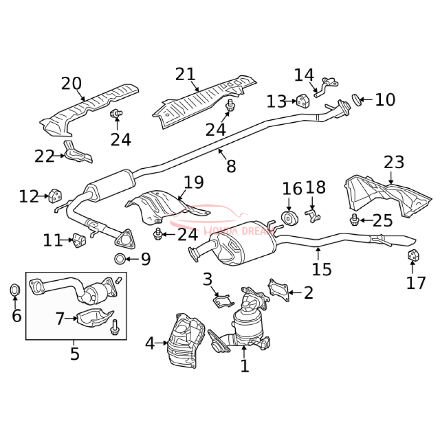 GASKET FLEX,EXH (18229-TY0-901) - 3