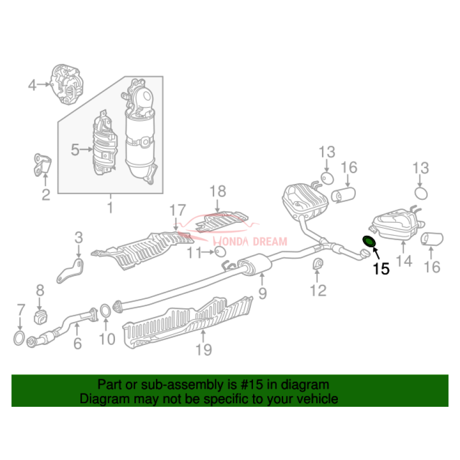 GASKET, SILENCER (18303-SM4-020) - 2