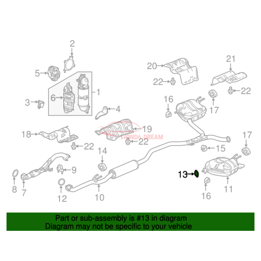 GASKET,SILENCER (18303-SP0-003) - 2