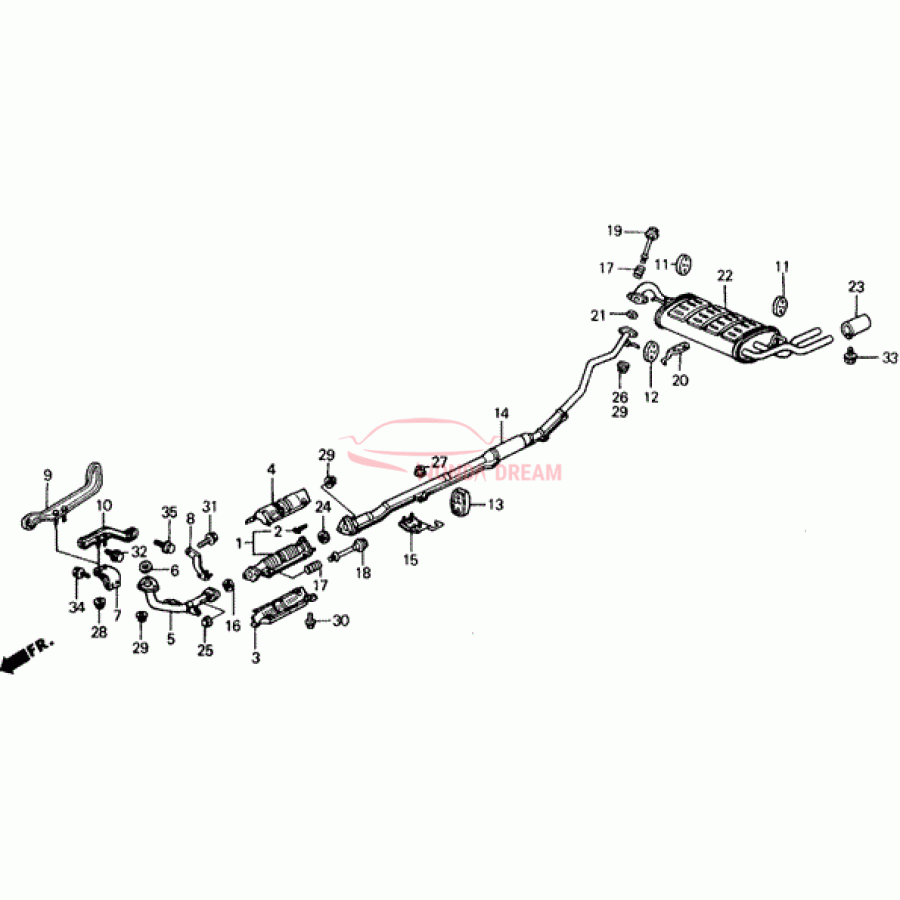 Muffler, Exhaust (18307-SH5-J24) - 1