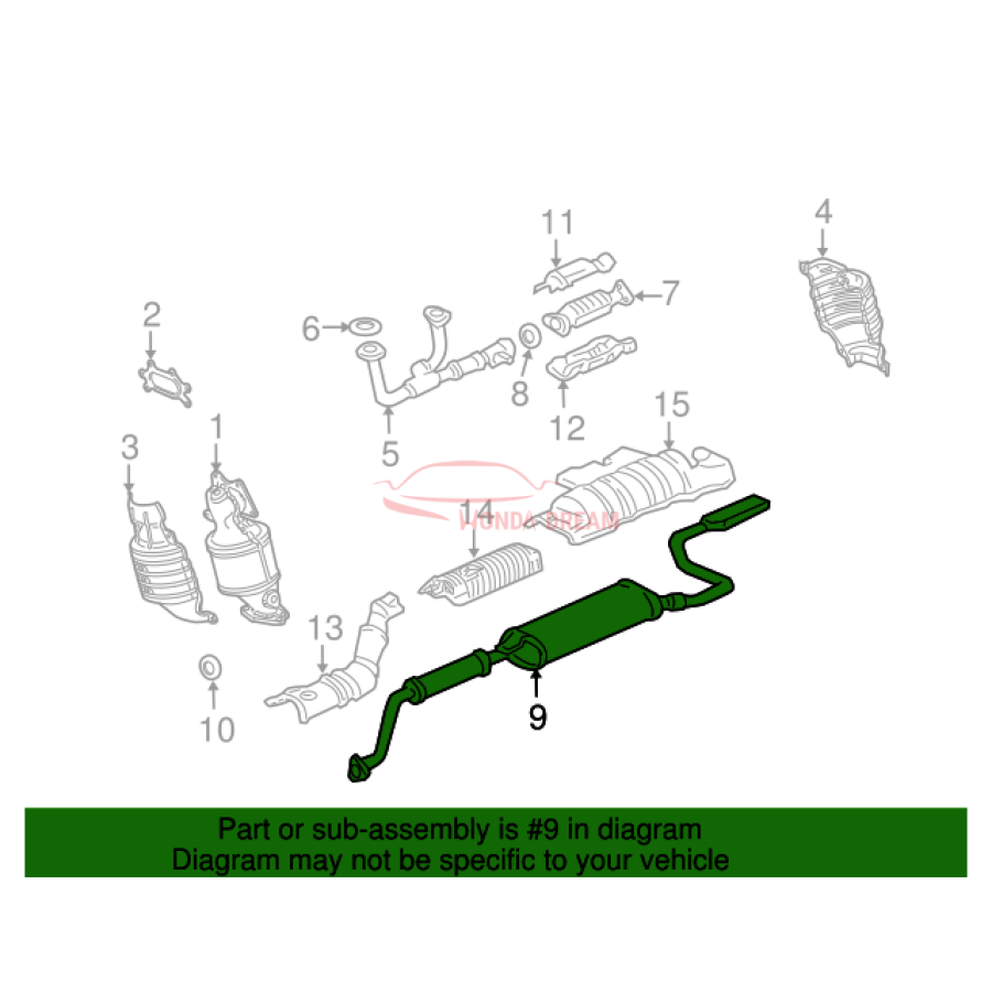 Muffler, Exhaust (18307-SHJ-305) - 3