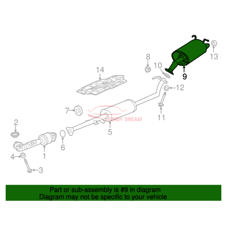 Muffler, Exhaust (18307-T0G-A02) - 3