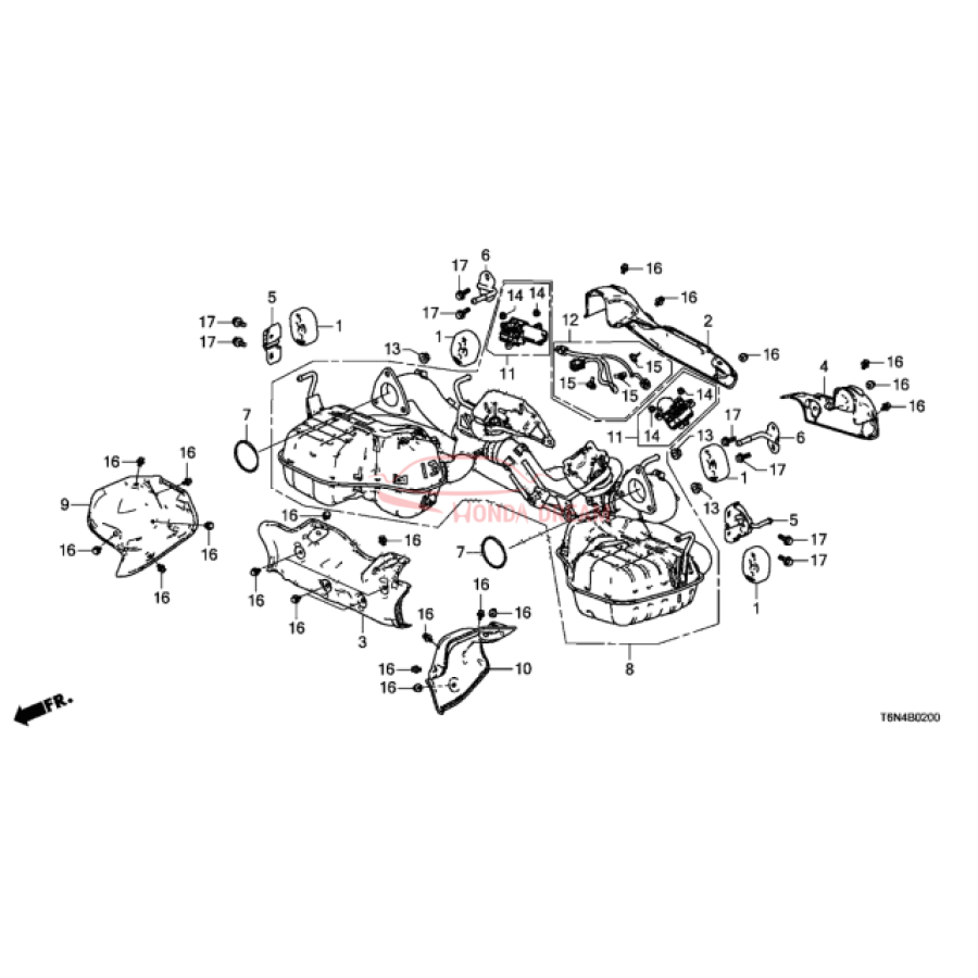 Muffler, Exhaust (18307-T6N-A03) - 1