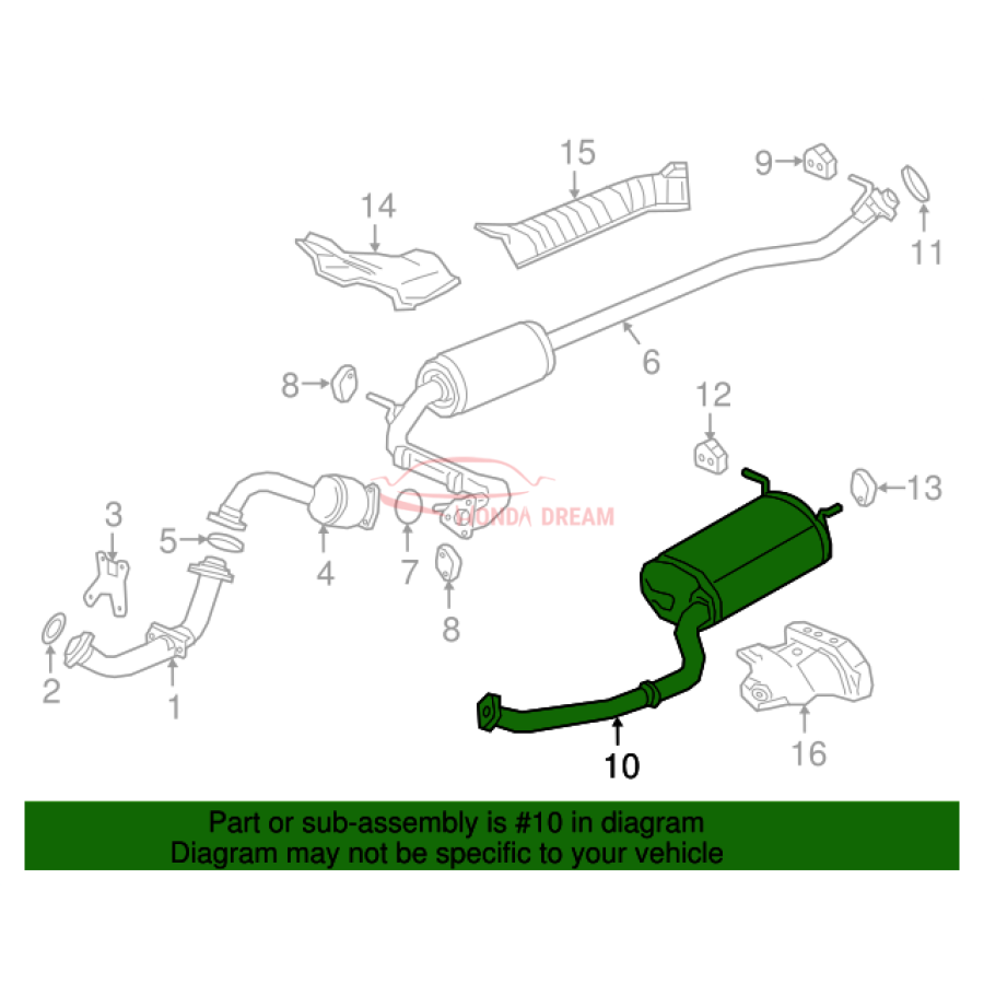 Muffler, Exhaust (18307-T7X-305) - 3