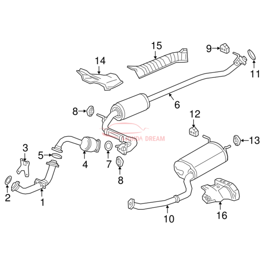 Muffler, Exhaust (18307-T7X-305) - 2