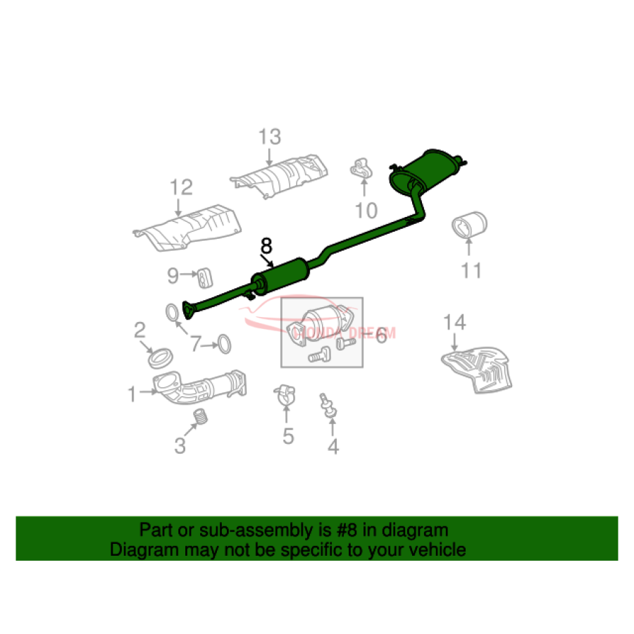 Muffler, Exhaust (18307-TA5-A01) - 3