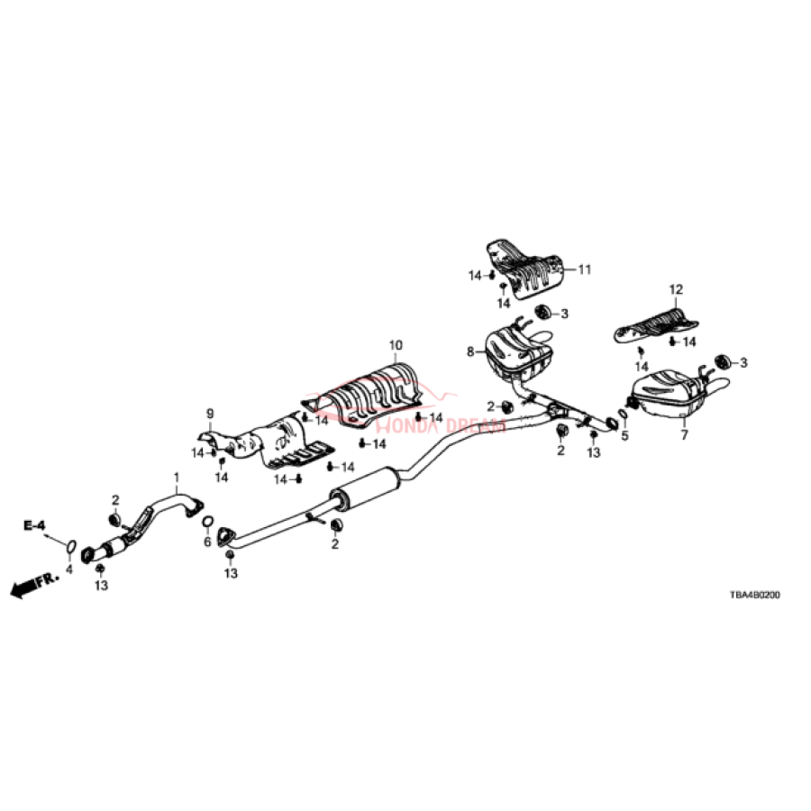 Muffler, Exhaust (18307-TBC-A01) - 1