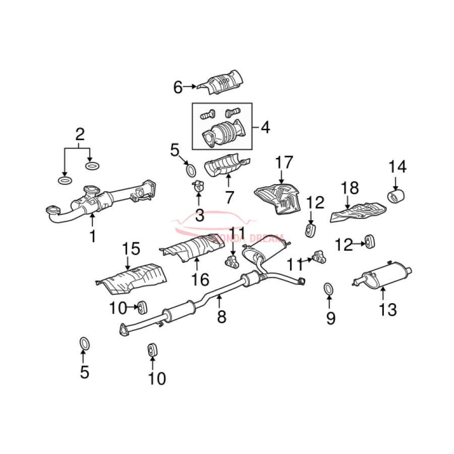 Muffler, Exhaust (18307-TE1-A01) - 2