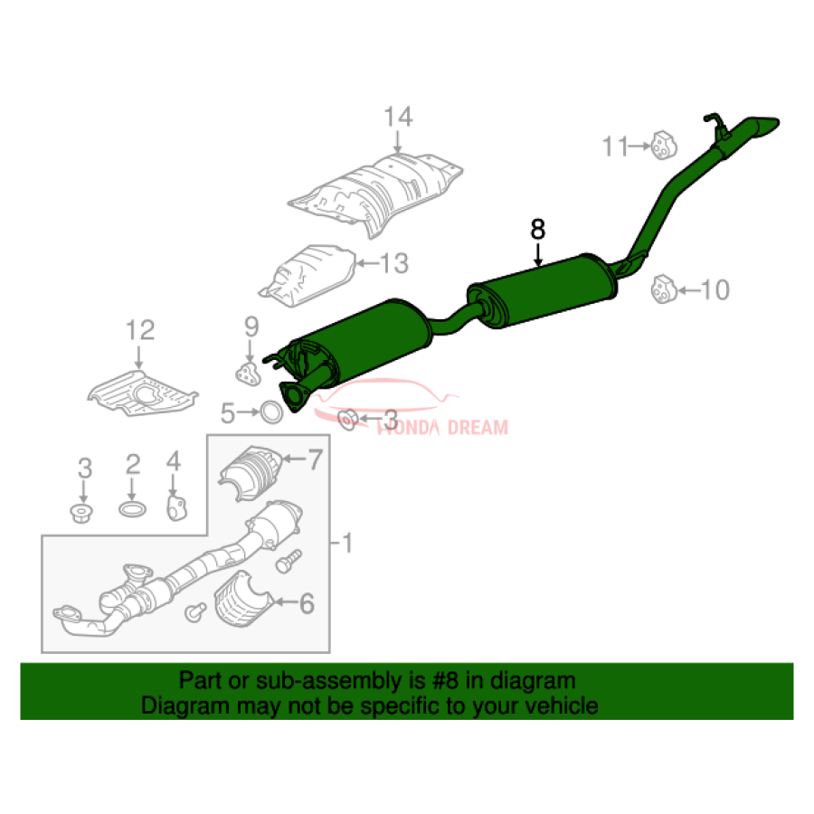 Muffler, Exhaust (18307-TG7-A01) - 3