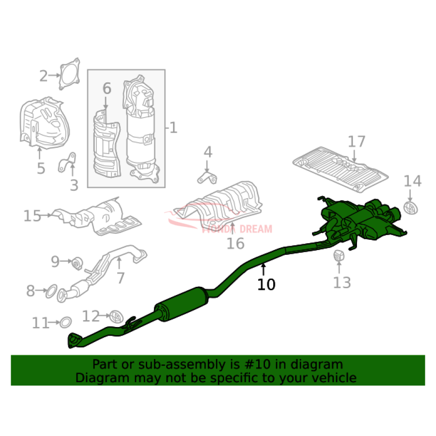 Muffler, Exhaust (18307-TGH-A02) - 3