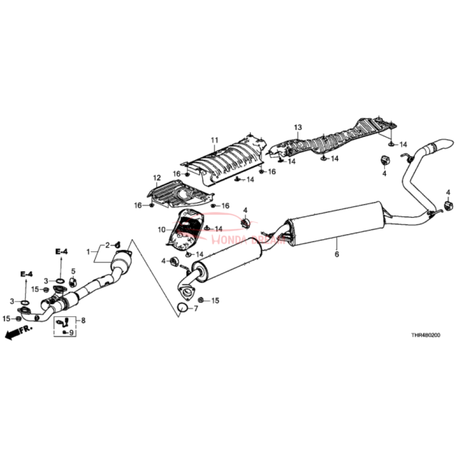 Muffler, Exhaust (18307-THR-A02) - 1