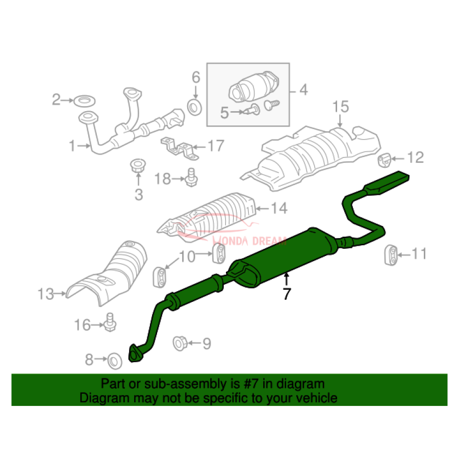 Muffler, Exhaust (18307-TK8-A03) - 3