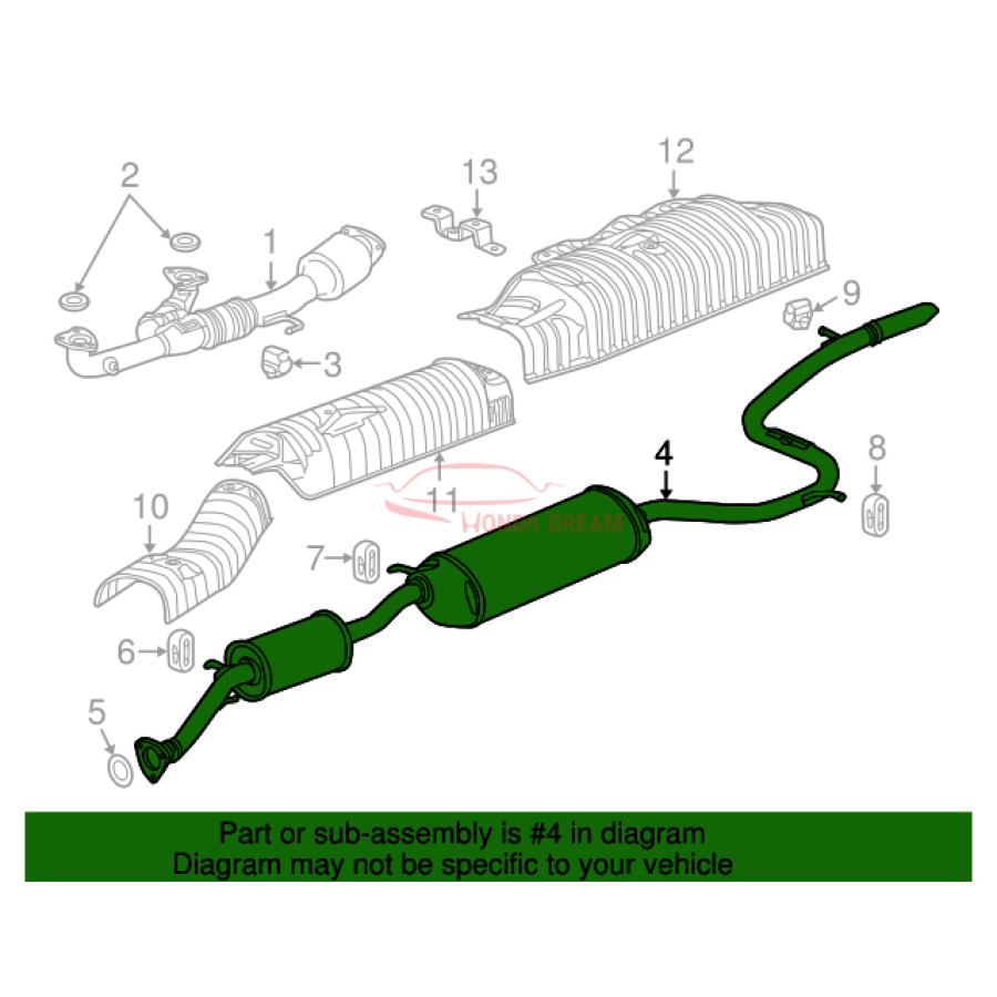 Muffler, Exhaust (18307-TK8-A11) - 2