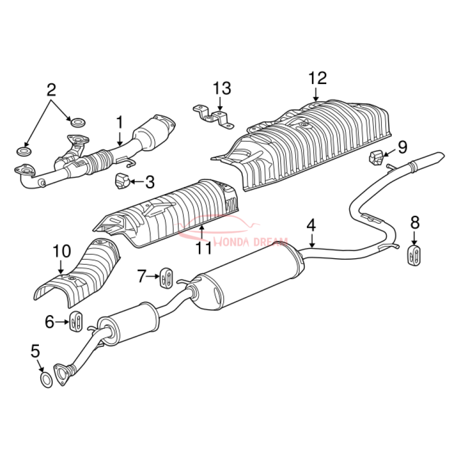 Muffler, Exhaust (18307-TK8-A11) - 3