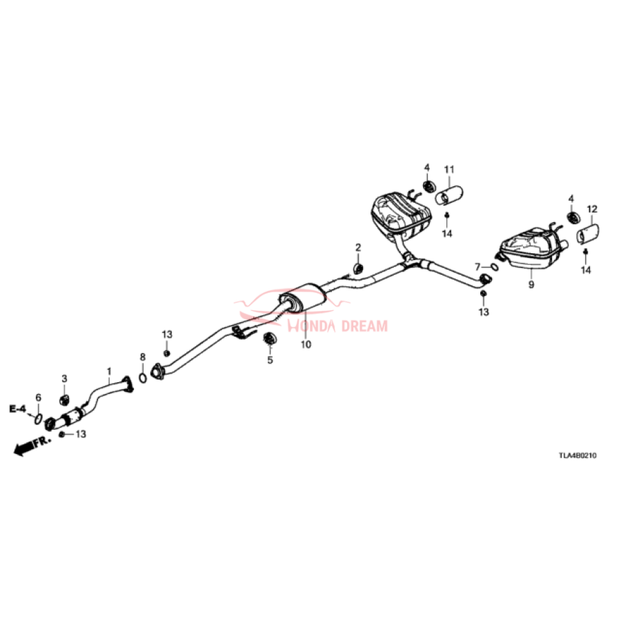 Muffler, Exhaust (18307-TLA-A04) - 3