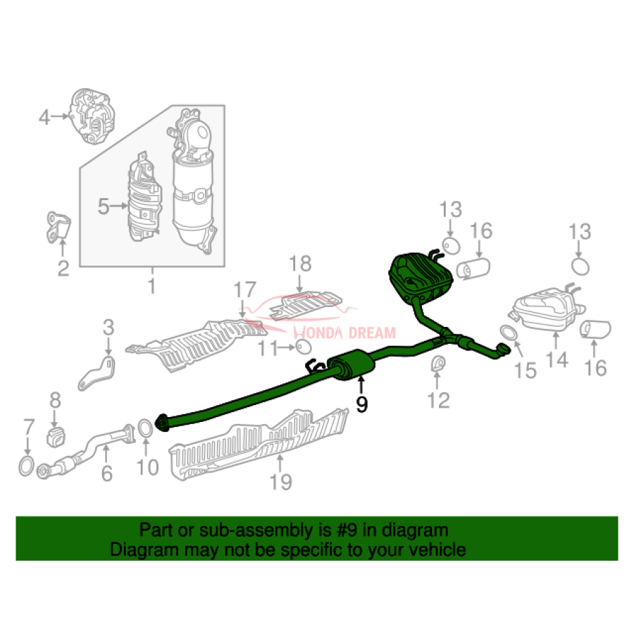 Muffler, Exhaust (18307-TLA-A21) - 2