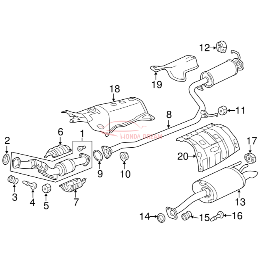 Muffler, Exhaust (18307-TR6-A01) - 2