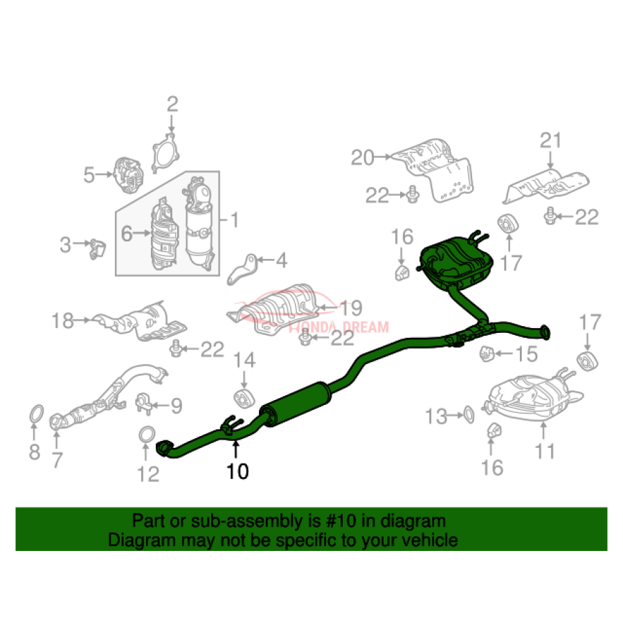 Muffler, Exhaust (18307-TVA-A05) - 3