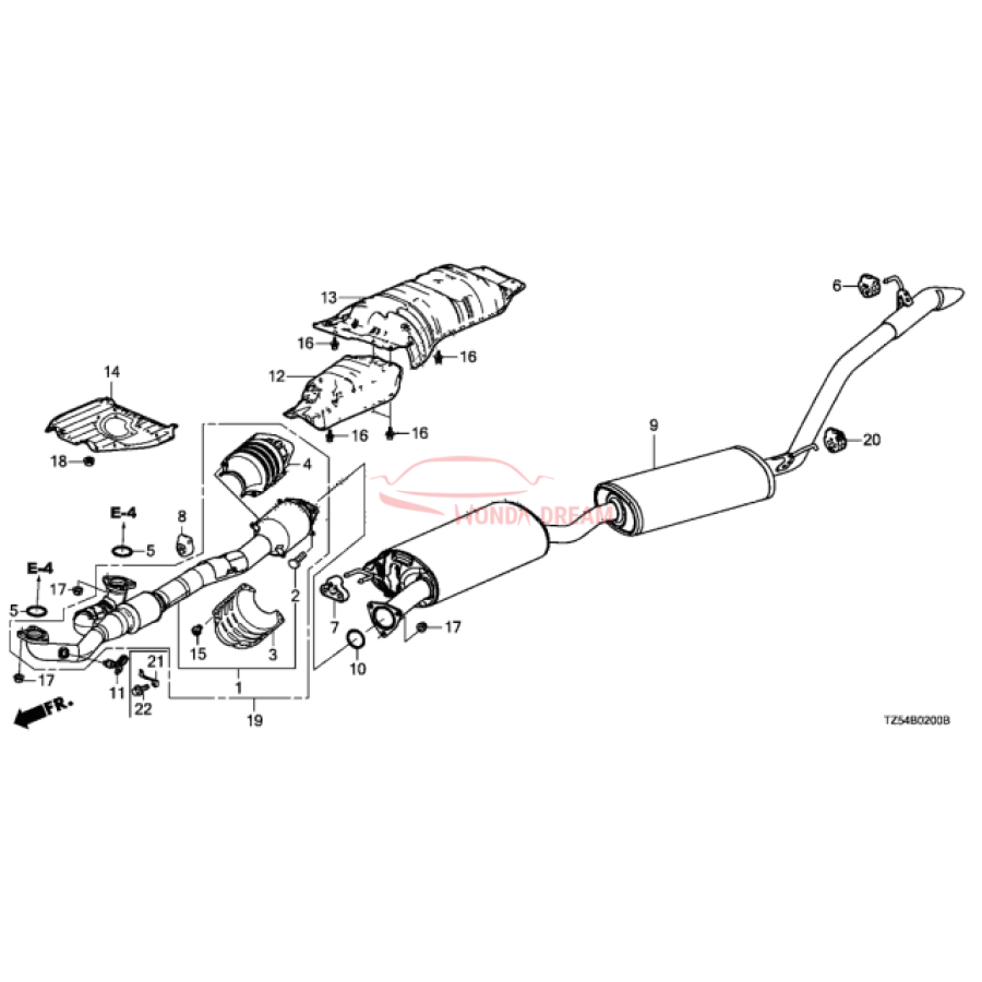 Muffler, Exhaust (18307-TZ5-A02) - 1