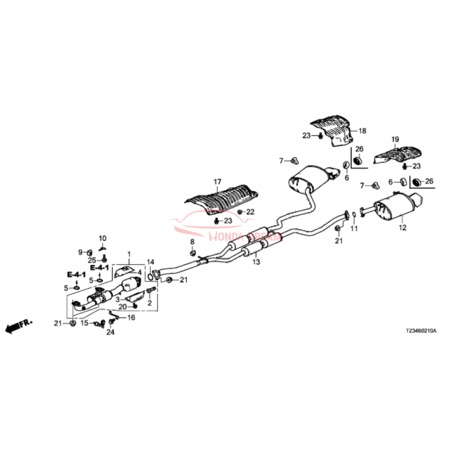 Muffler, Exhaust (18307-TZ7-A01) - 1